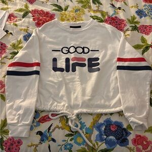 Le Superbe Good Life Do Good 
Cropped Sweatshirt Size XS